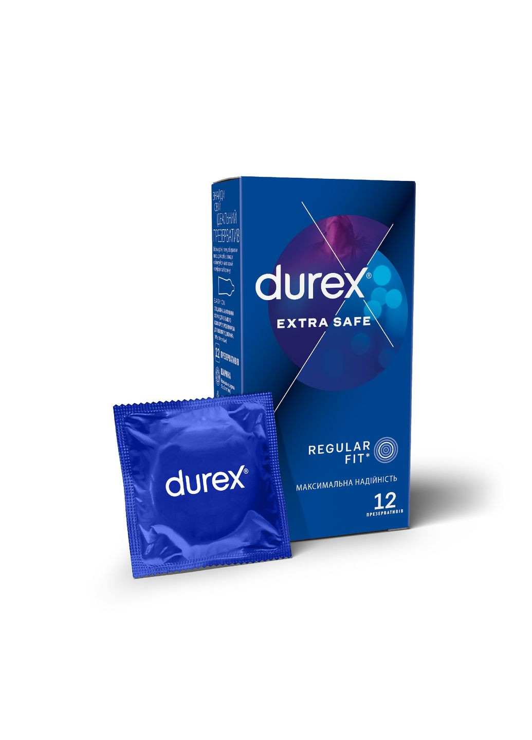 Презервативи Дюрекс максимальна надійність 12шт Durex Extra Safe (313103520)