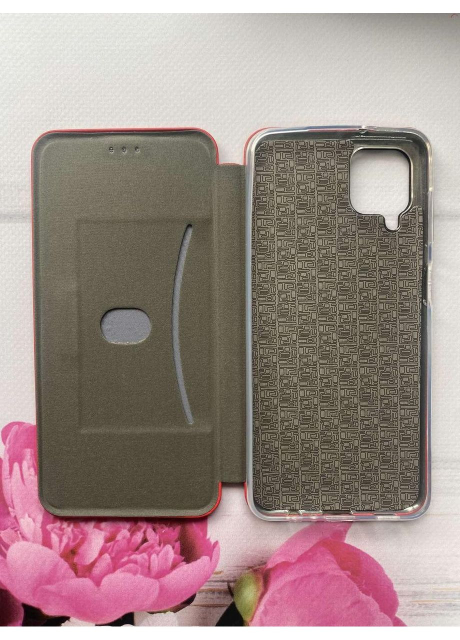 Чохол-книжка червоний з малюнком на Samsung Galaxy A12 Куромі (принт 390) Creative (360685589)