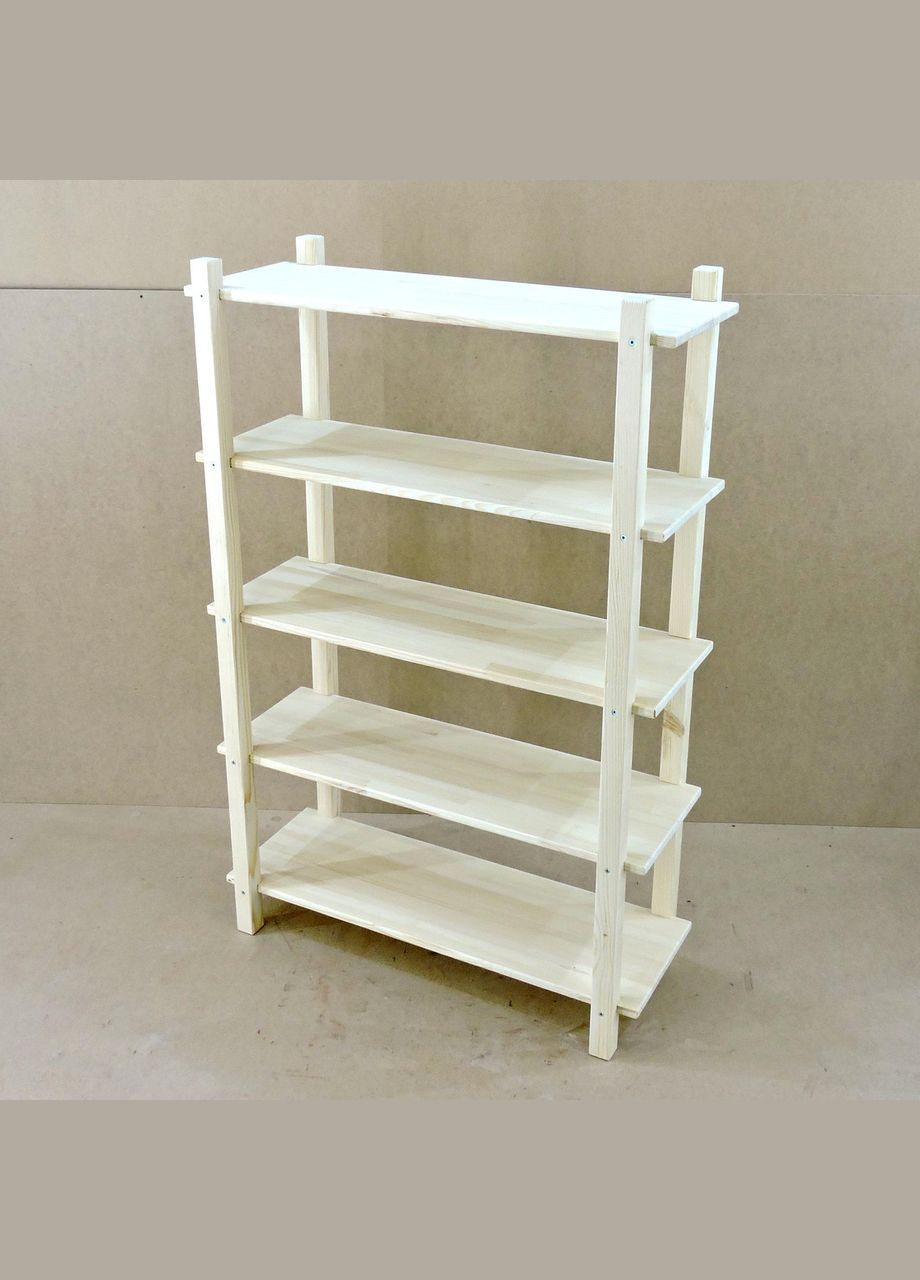 Этажерка разборная из дерева Ковентри 90х38х136 бланже (МЕБ-0018501) No Brand (327848920)