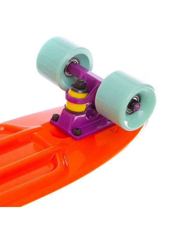 Скейтборд пластиковый FISH 22in однотонная дека ( фиолет-мятный) (SK-401-35) Penny (361439875)