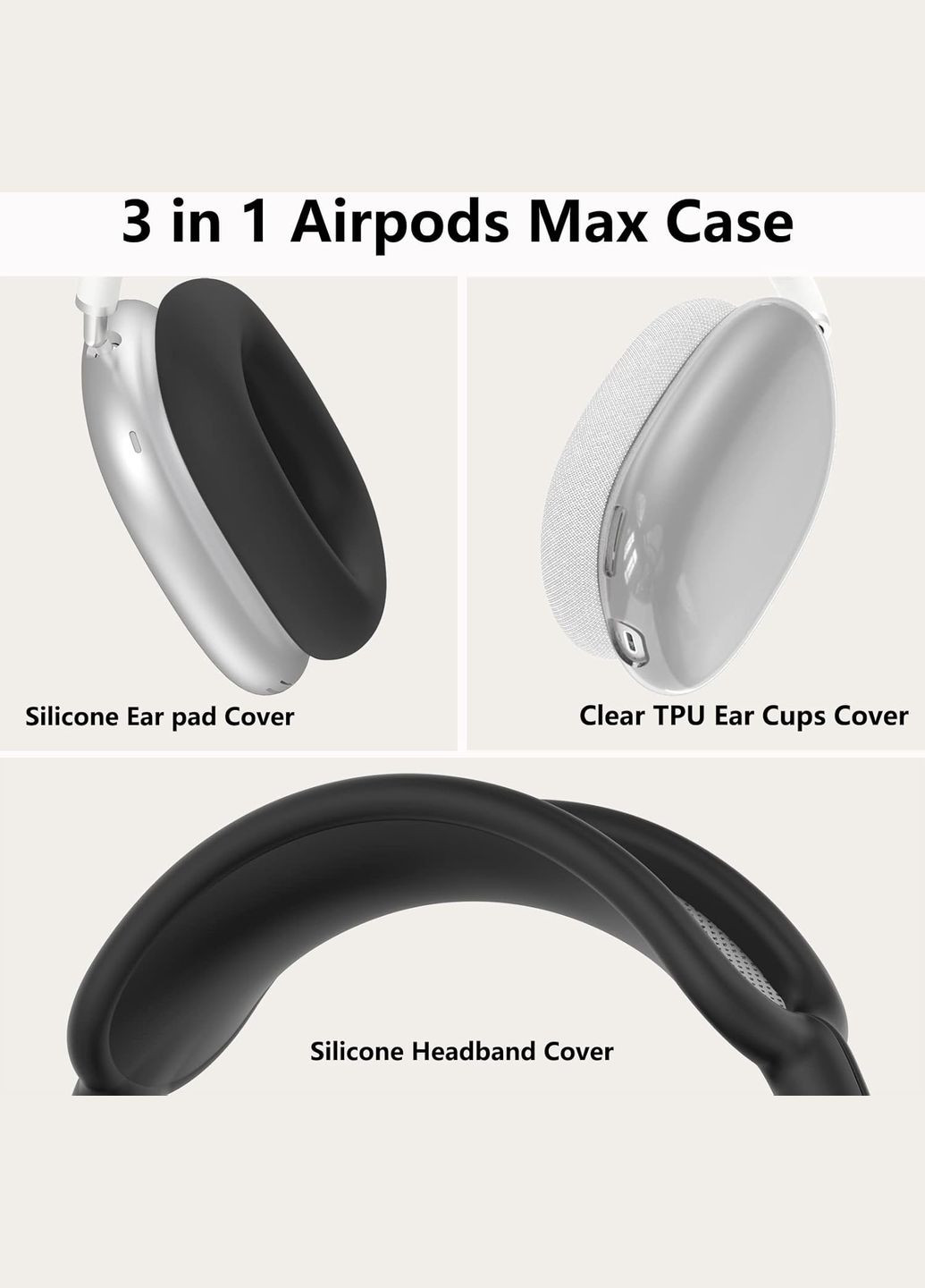 Чехол для Apple Airpods Max 2 / Airpods Max Ear Cups/Ear Pad/Headband Cover Black (ARS83286) ARS (343048128)