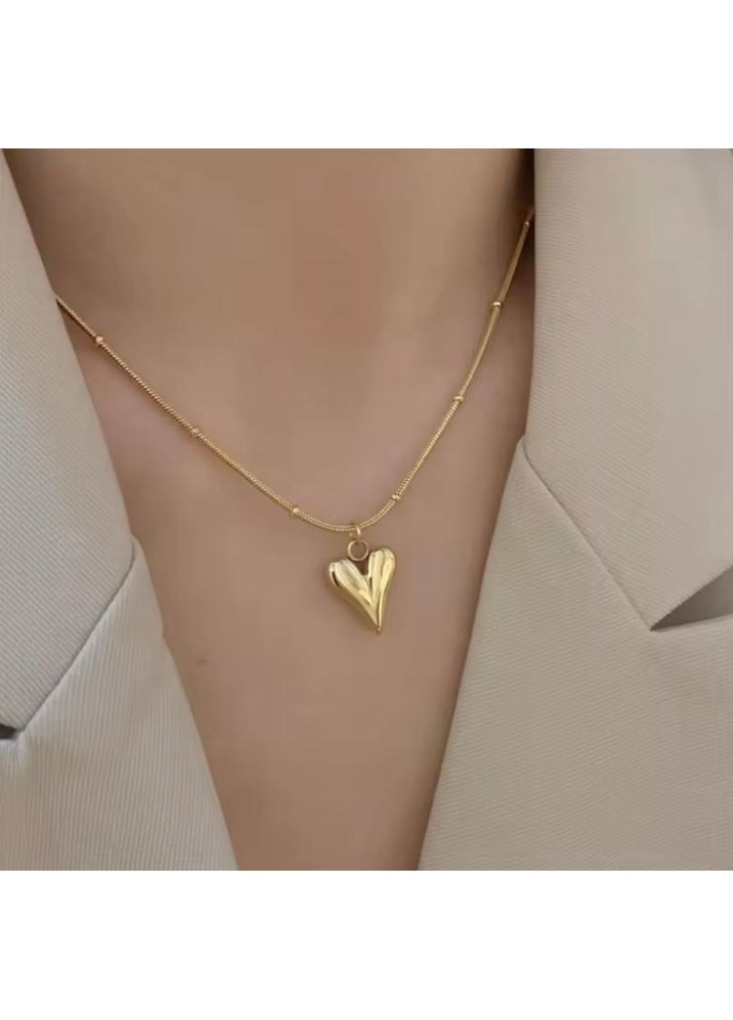 Підвіска з сердечком, підвіска сердечко, підвіска серце, підвіска з серцем, кулон, ланцюжок, кольє, ланцюжок снейк з кульками Fashion Jewelry (367263364)
