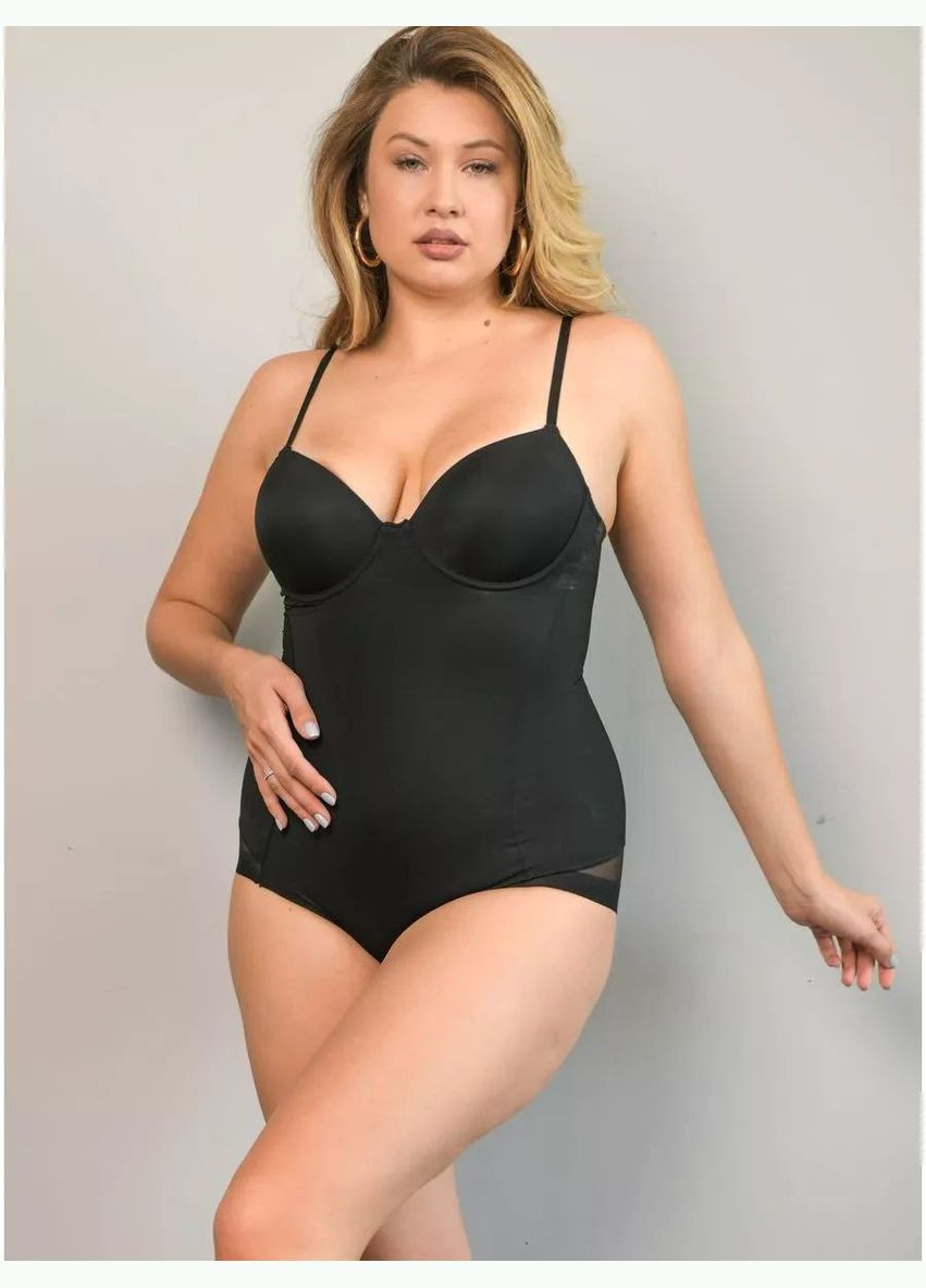 Жіноче корегуюче боді Спокуса з ефектом утяжки на бретелях та чашками комбідрес для корекції фігури No Brand Корегуючий боді (337709086)