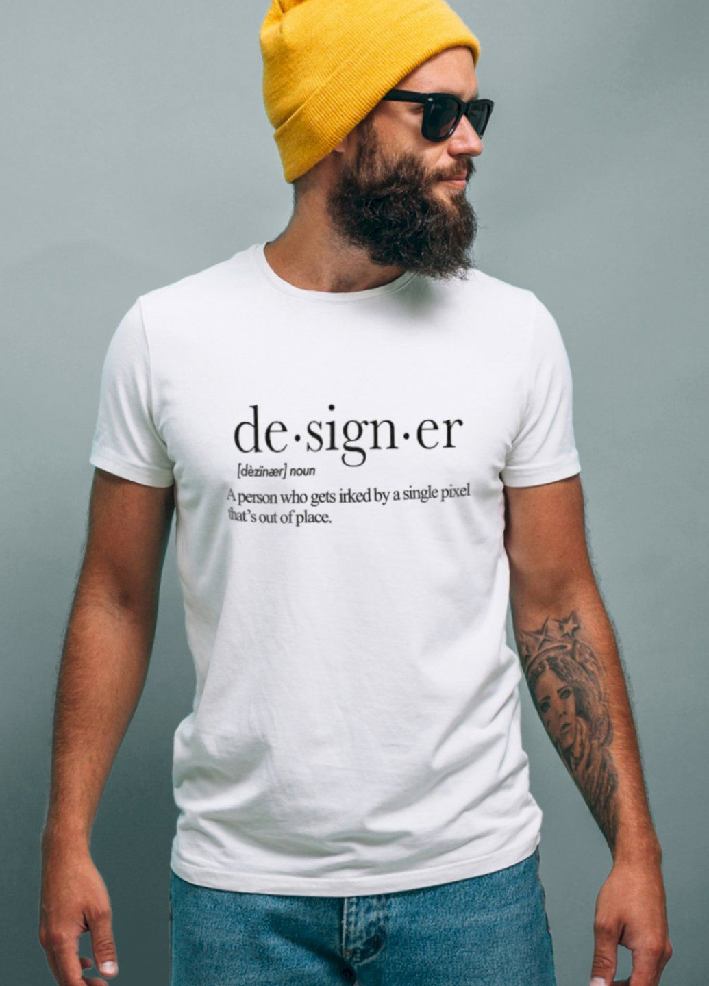 Белая футболка белая мужская ctrl+ "de-sign-er" Ctrl+