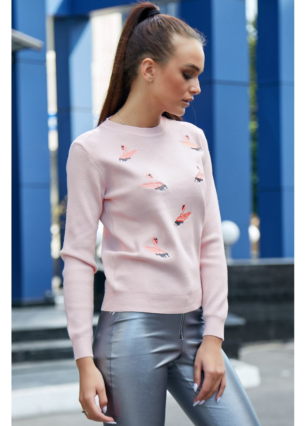 Кофейный демисезонный джемпер 1441.3712 Seventeen