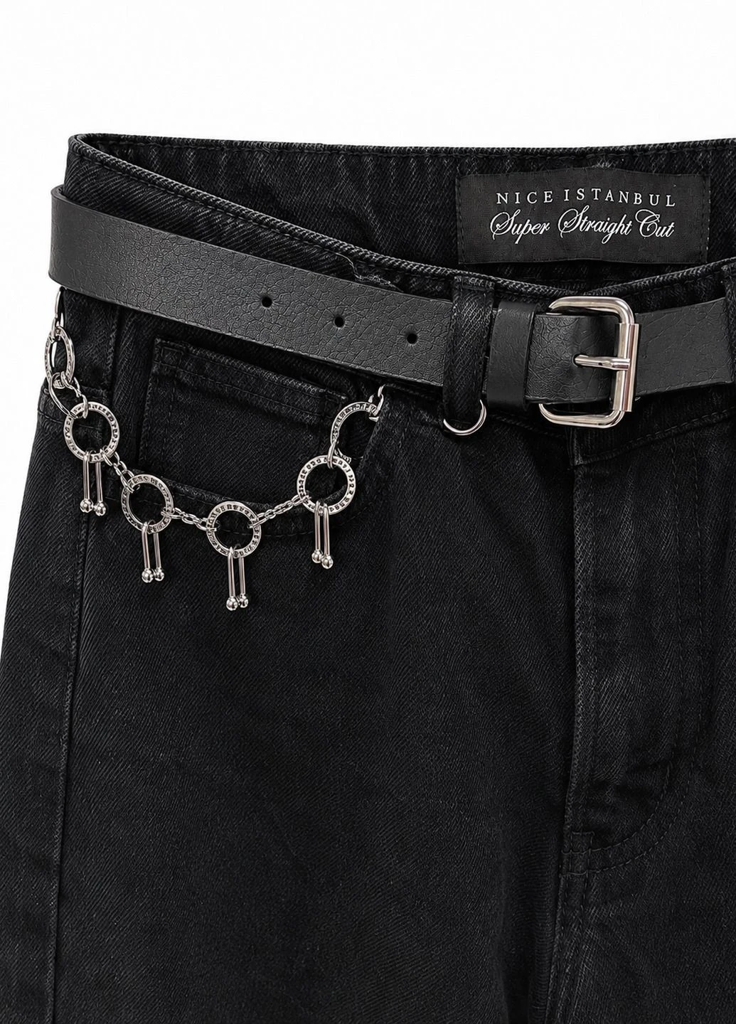 Чорні джинси wide leg Nice Istanbul - (396890832)