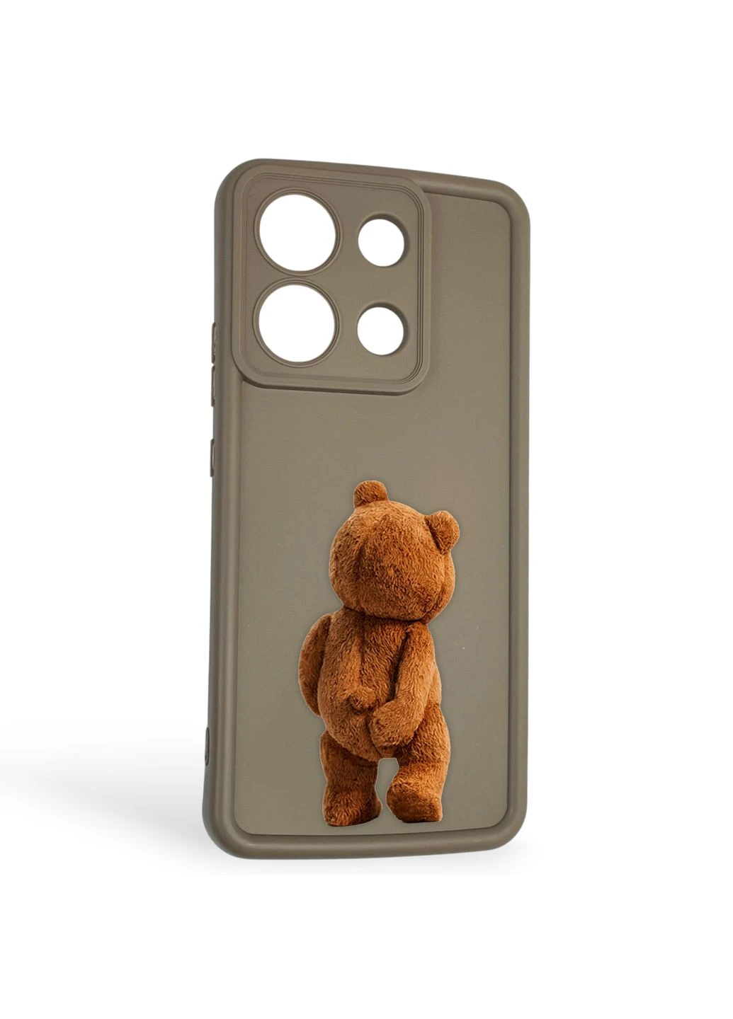 Чехол силиконовый оригинальный Soft Touch с 3D принтом смешного теда мишки для Redmi Note 13 4G (Полная защита камеры) Xiaomi (378974185)