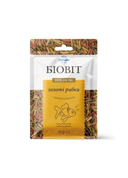 Корм Биовит «Золотые рыбки» для рыб семейства карповых, гранулированный, 10 г Природа (362702911)