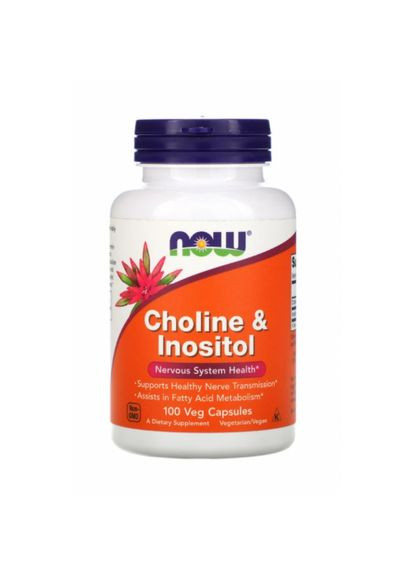 Холін і інозитол, Choline Inositol,, 500 мг, 100 капсул (NOW00470) Now Foods (266038923)