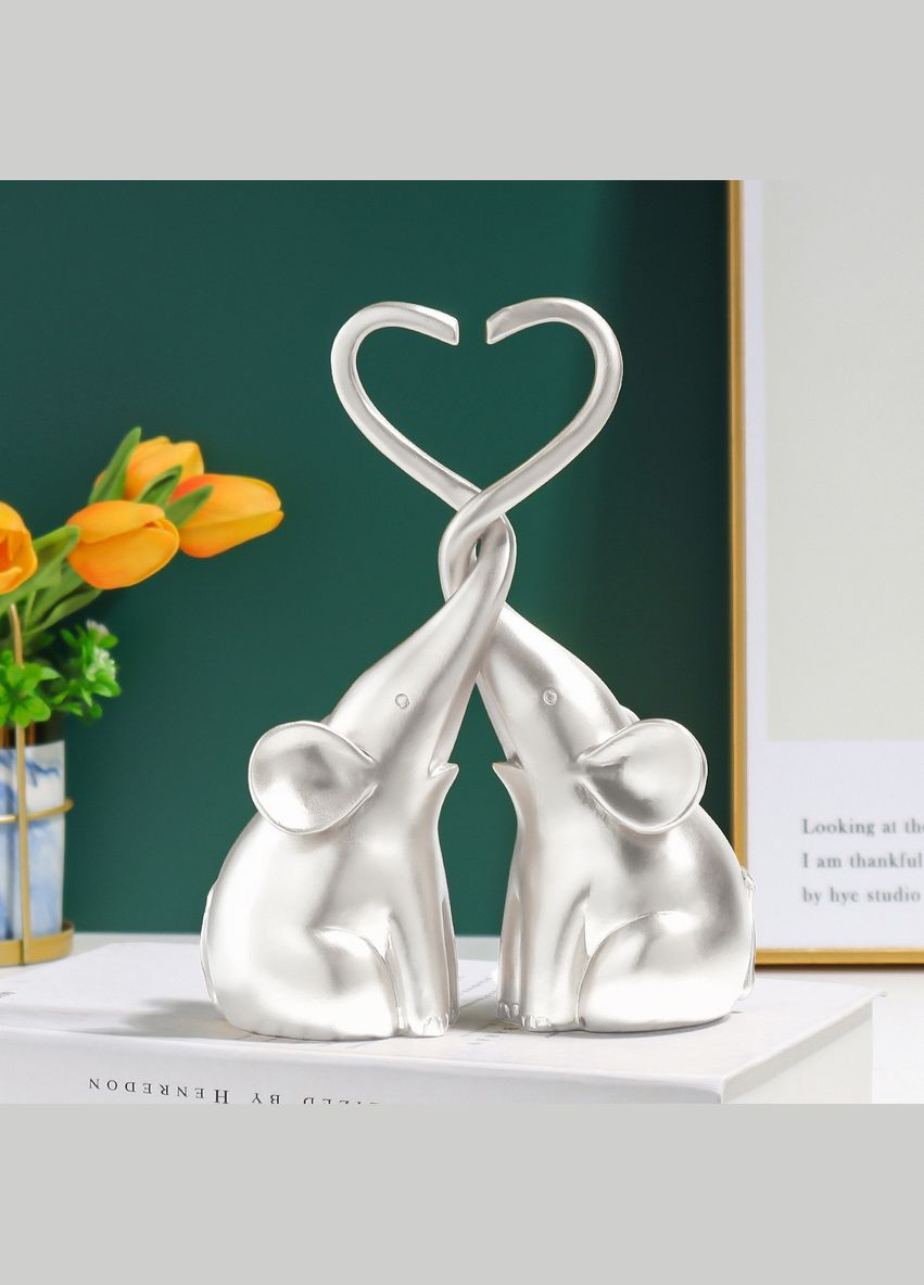 Статуэтка декоративная MVM MY HOME Пара Слонов Белые (DH-ST-25 WHITE) МВМ (365280751)