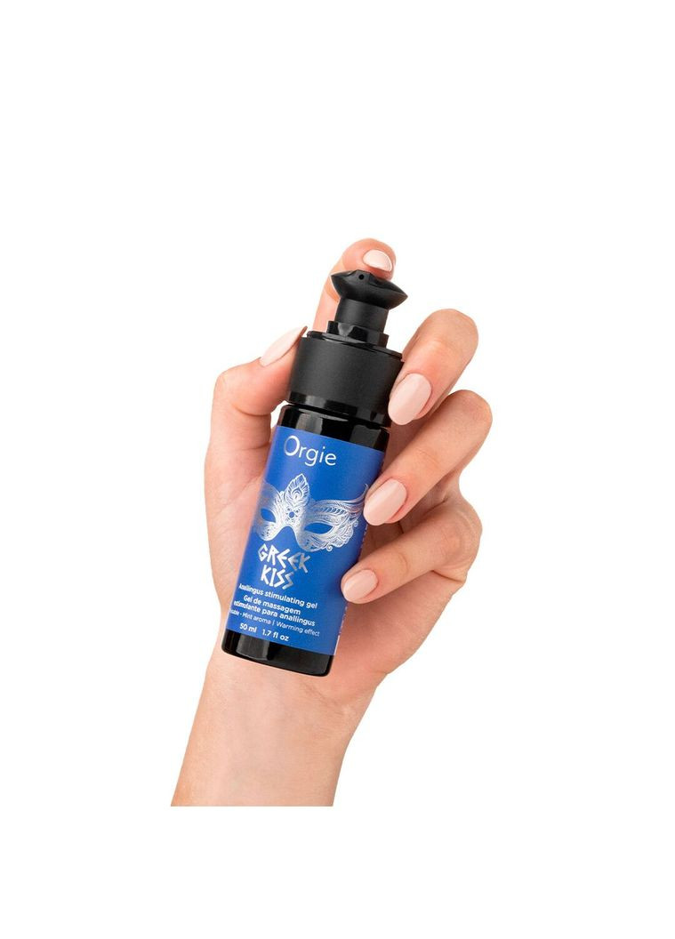 Стимулювальний гель для анілінгусу та анального сексу Greek Kiss, 50 мл, зігрівальний, зі смаком м’яти Orgie (335394352)