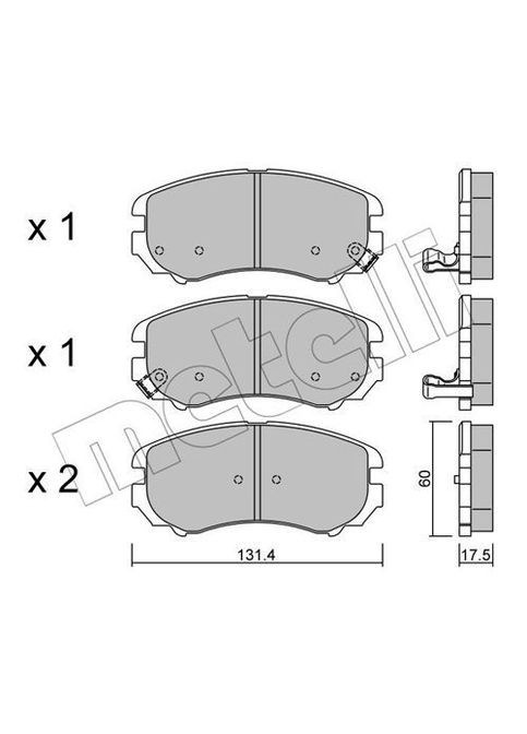 Колодки гальмівні (передні) Hyundai Sonata/Elantra 01-11/ix20 10-/Tucson/Kia Sportage/Carens 04 22-0503-0 UA63 No Brand (339629256)