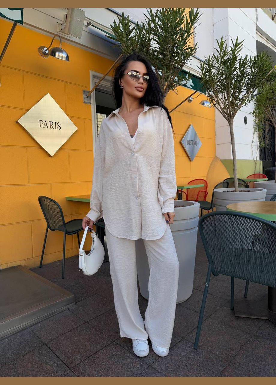 Жіночий брючний костюм з льону Style Point (335418415)