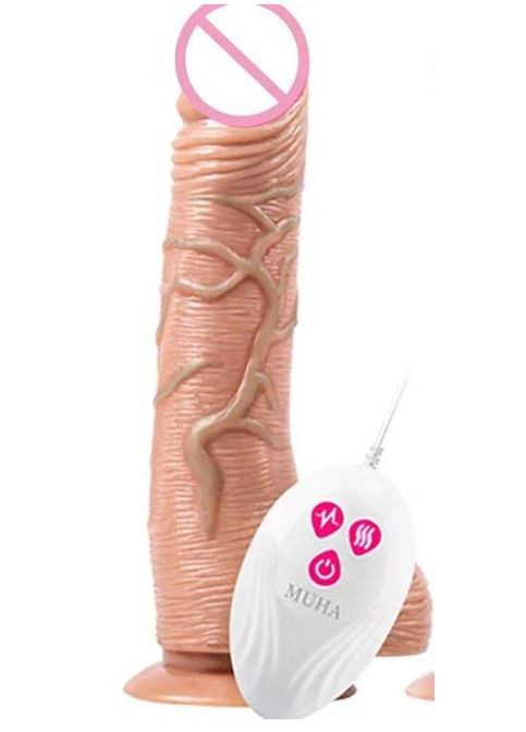 Реалістичний фалоімітатор 19см NightOfPassion (вібрація; обертання; нагрівання; пульт управління) No Brand (339864774)