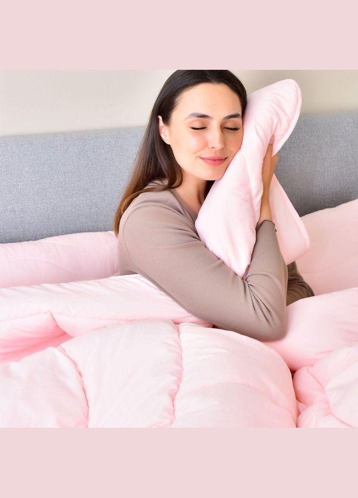 Набор полуторный Tropical одеяло 140х210 см + подушка 50х70 см антиаллергенный Пудровый IDEIA (334726846)