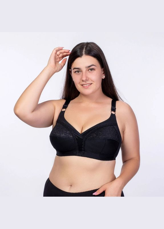 Чорний бюстгальтер без кісточок з м'якою чашкою Elita без кісточок