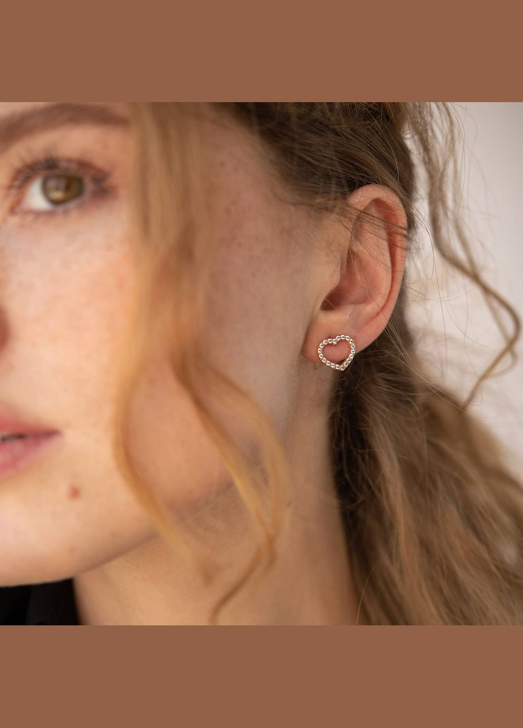 Золотые серьги пусеты Сердечки с фианитами с08438 Oniks (264025268)