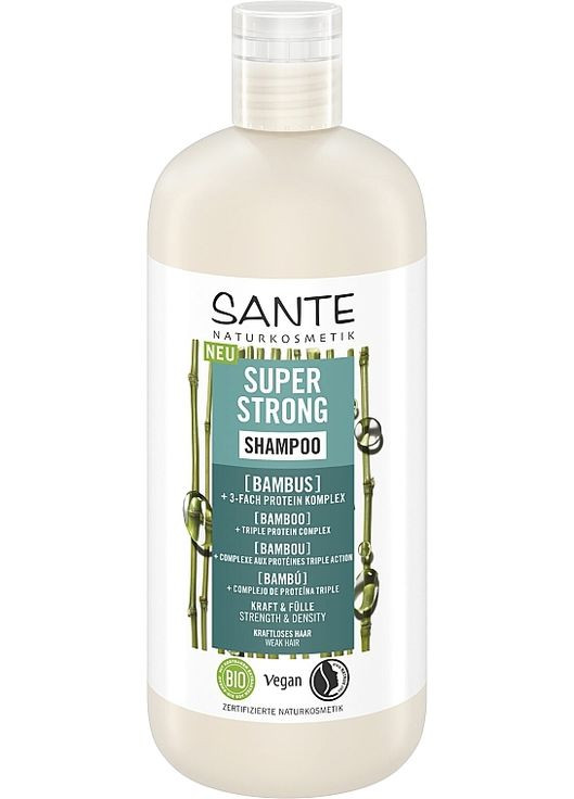 БИО-Шампунь для укрепления волос с Бамбуком Super Strong Shampoo 500ml (1340222-7692924) Sante (368610585)