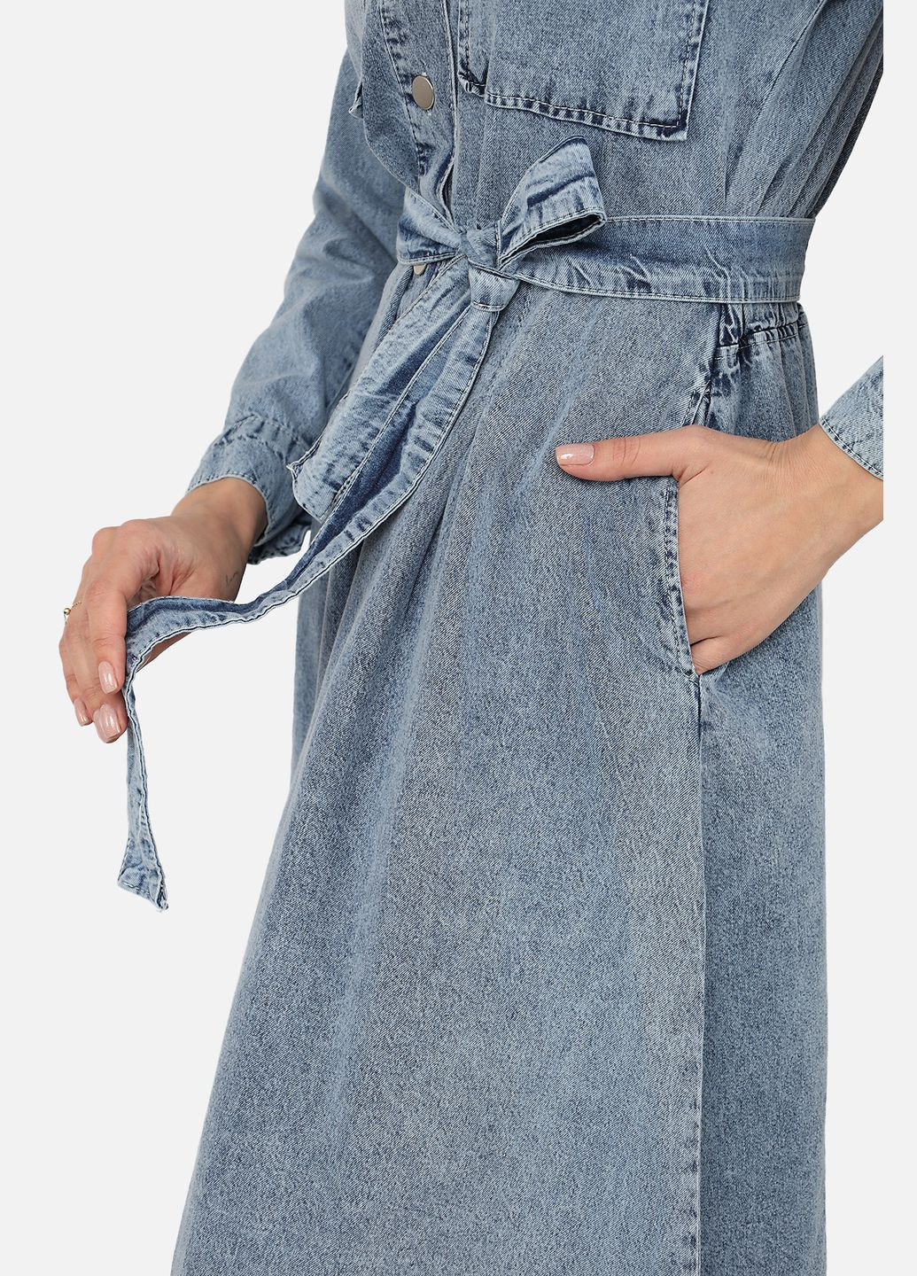 Голубое платье джинсовое женское цвет голубой cb-00270470 Yuki