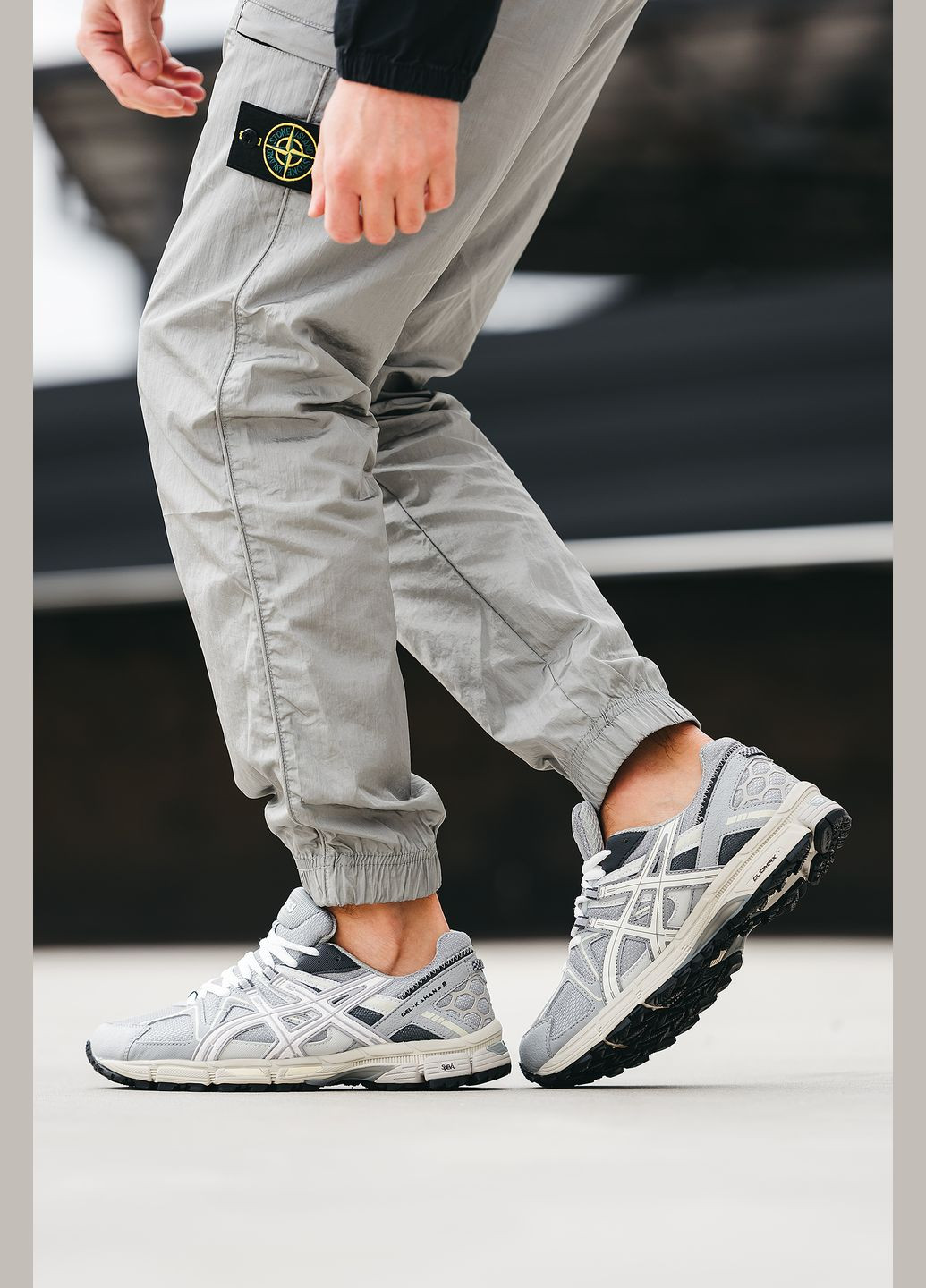 Сірі всесезон кросівки чоловічі і жіночі asics gel-kahana 8 grey | асікс гель-кахана 8 сірі No Brand