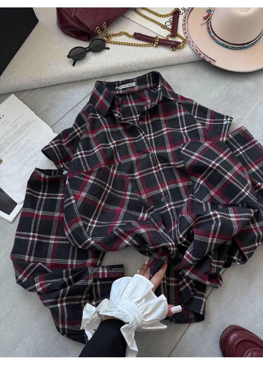 Черная рубашка Україна с длинным рукавом