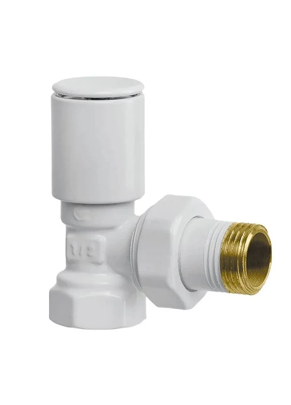Кран кутовий для сушарки рушників KR.531.White 1/2" латунний, матовий KOER (399015210)