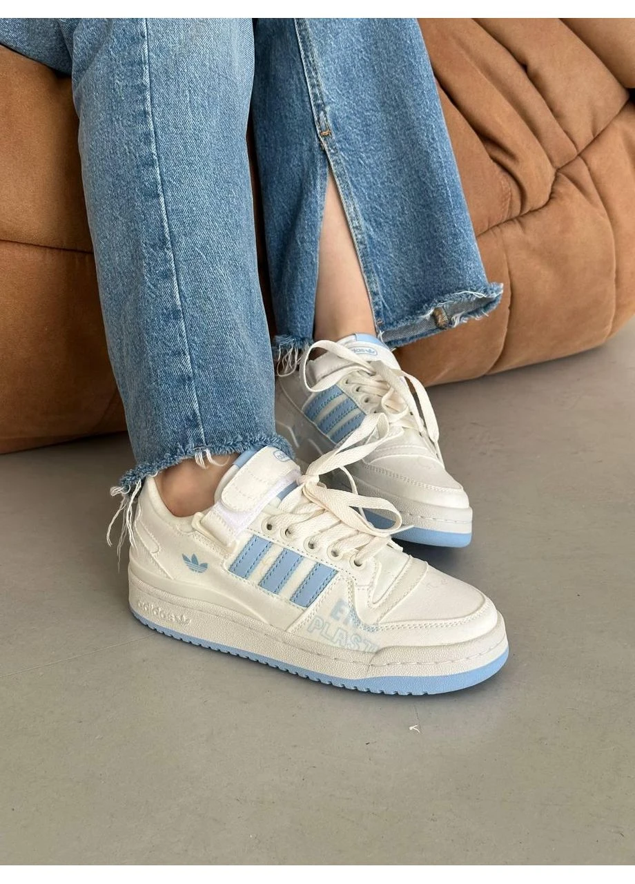 КРОСІВКИ ЖІНОЧІ ADIDAS FORUM LOW WHITE BLUE V2 АДІДАС ФОРУМ БІЛІ No Brand білі демісезони (391018004)