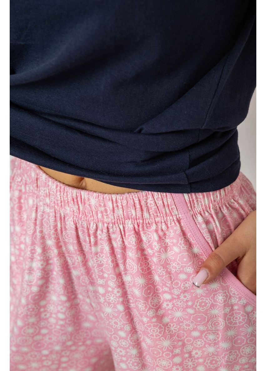 Синя всесезон піжама жіноча з принтом,, 243r10364 Polkan