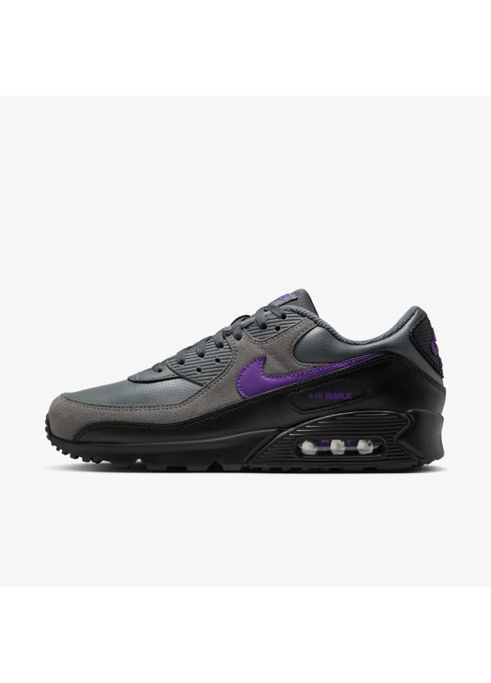 Серые демисезонные мужские кроссовки air max 90 iron grey / wild grape if0670-004 Nike