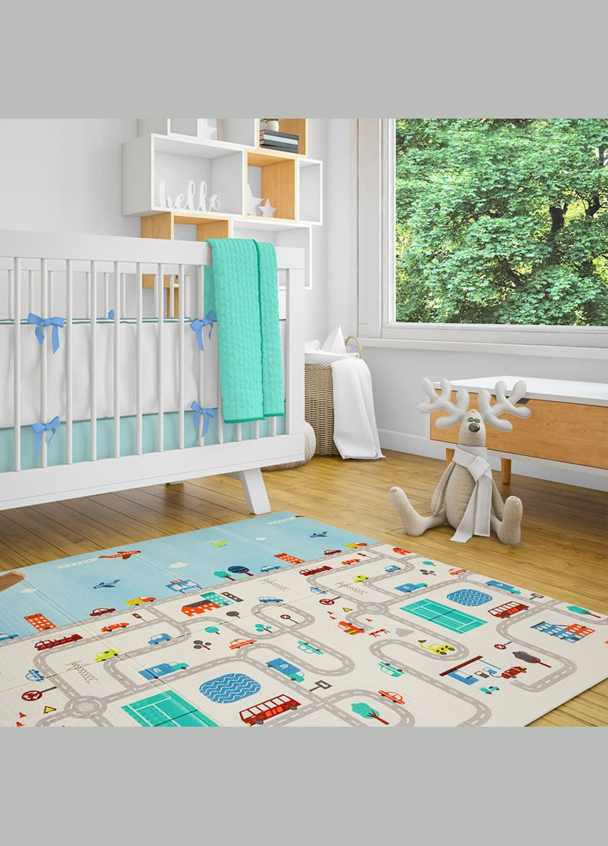 Детский складной развивающий термоковрик "Дорога | Лес" 200х150х0.6см (235) SW-00000155 No Brand (328578599)