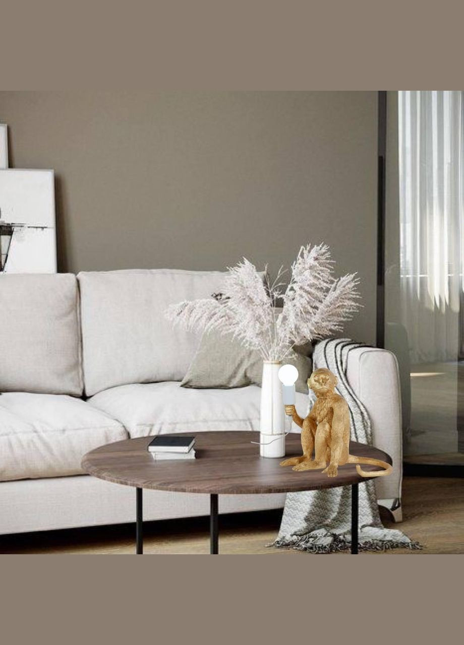 Золотая напольная лампа - сидящая обезьянка "Monkey" (909-VXL8051B GD) No Brand (370070363)