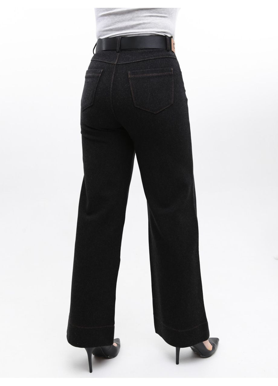 Штани жіночі чорні широкі теплі CARMITO Палаццо (369668882)