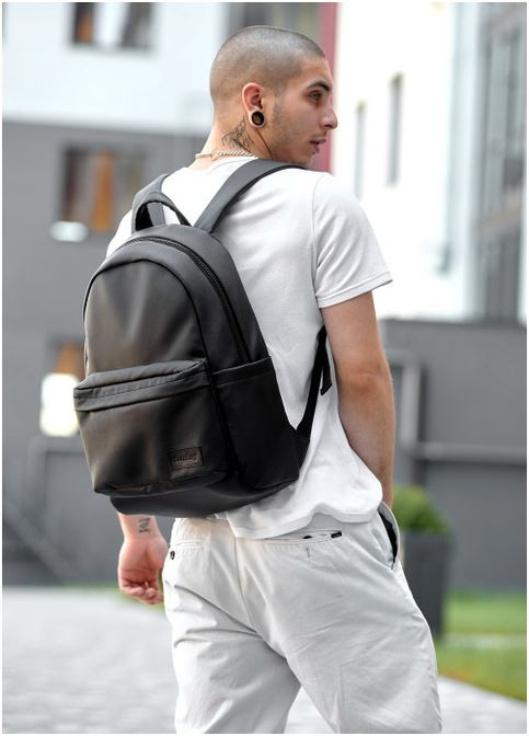 Рюкзак мужской из экокожи Zard LST Черный Sambag (301871797)