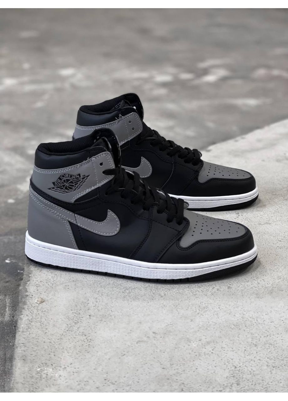 КРОСІВКИ ЖІНОЧІ NIKE AIR JORDAN 1 RETRO HIGH BLACK GREY НАЙК АІР ДЖОРДАН No Brand сірі демісезони (367167371)
