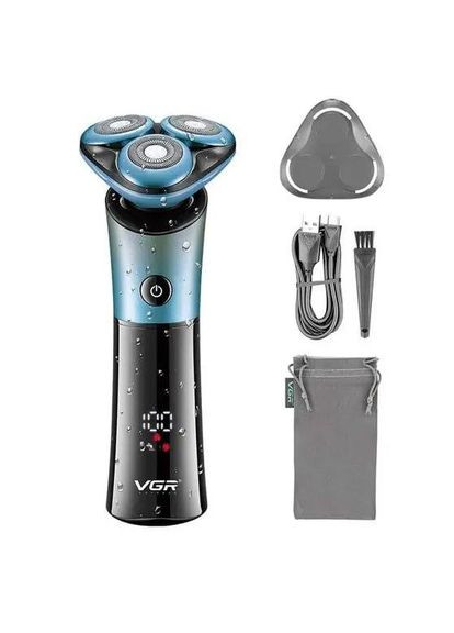 Мужская електробритва V-326 аккумуляторная бритва для мужчин Бирюзовый 5 Вт VGR (302890725)