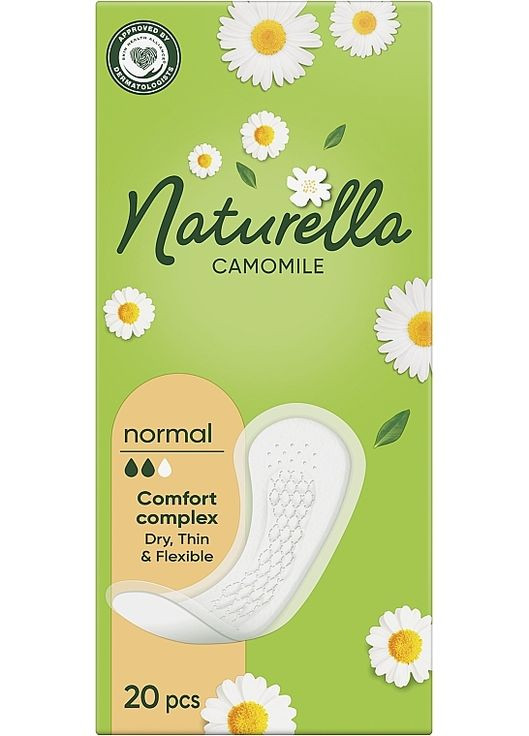 Ежедневные прокладки, 20 шт. Camomile Comfort Complex Normal 20шт (907801-31156995) Naturella (368617364)