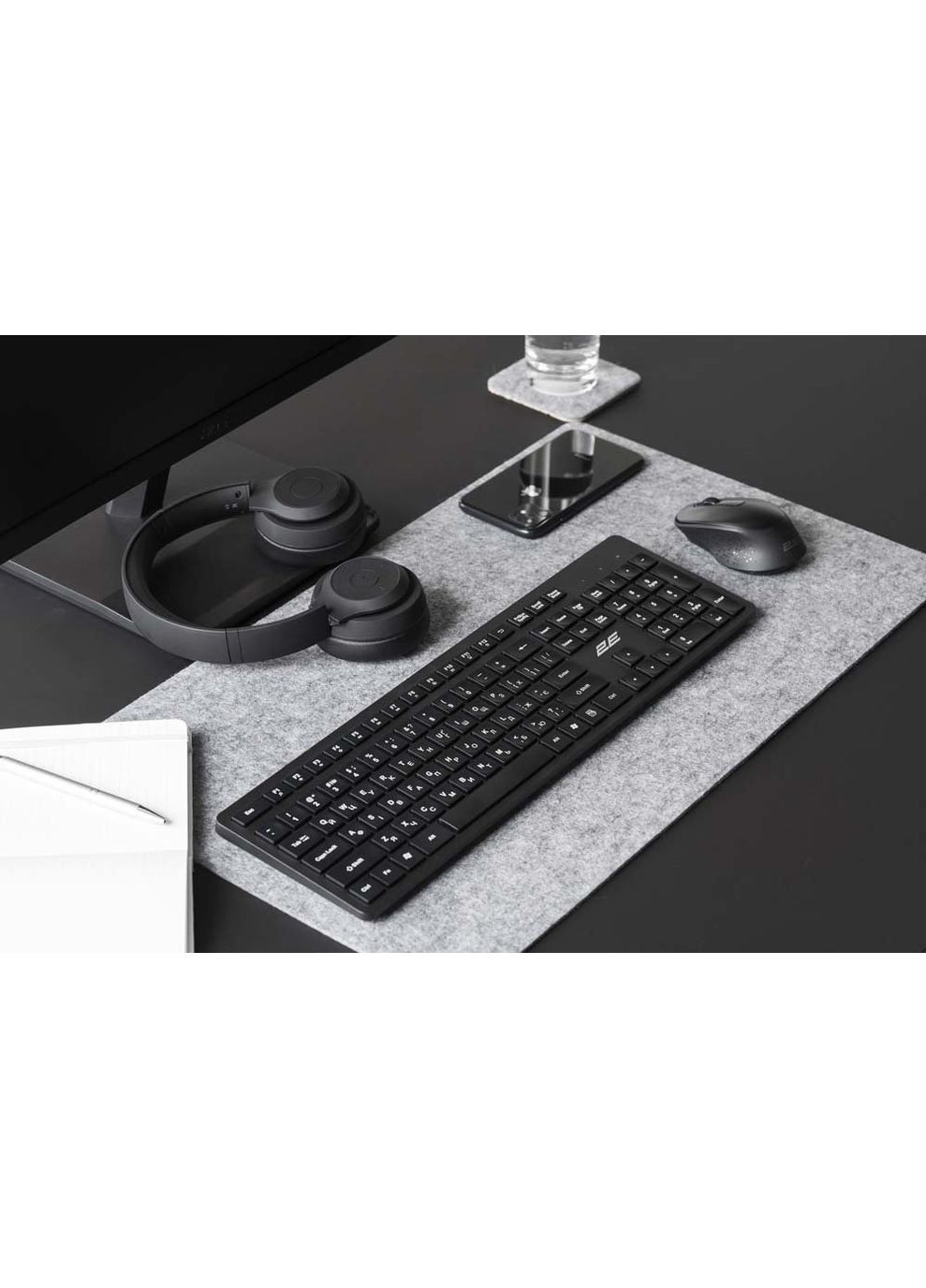 Клавіатура бездротова KS260 WL EN/UKR Black (-KS260WB) 2E (370618085)