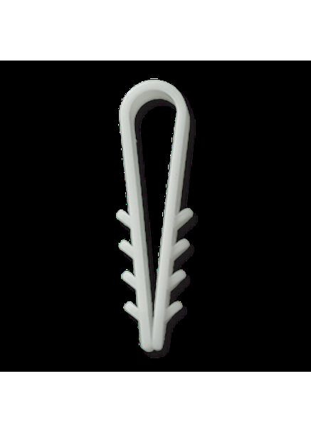 Дюбель быстрого монтажа для кабеля (д12) круглый белый (пач. 100шт) Apro (361151086)