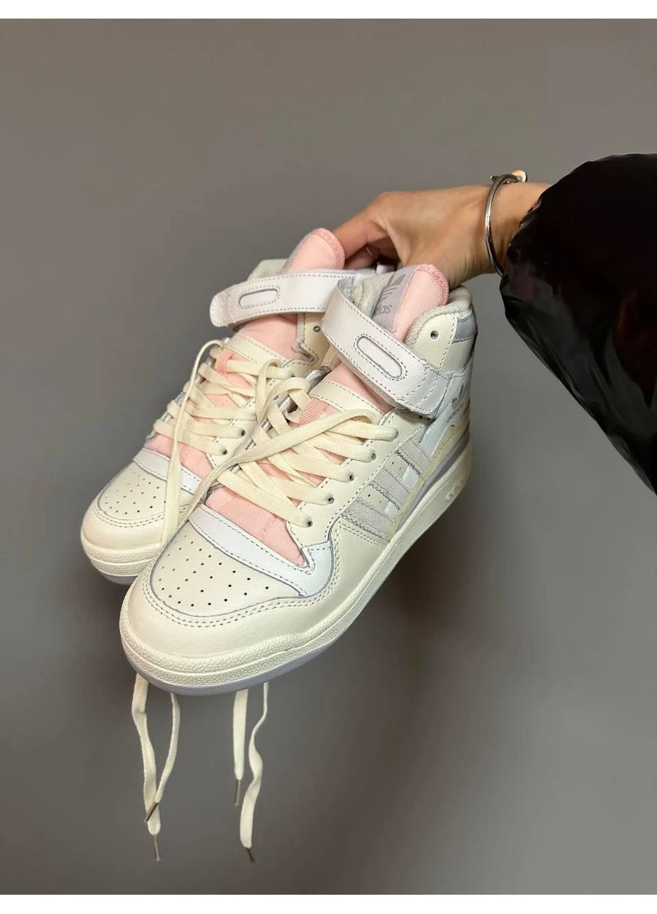 Рожеві літні кросівки adidas forum 84 high cream pink адідас форум 84 рожеві No Brand