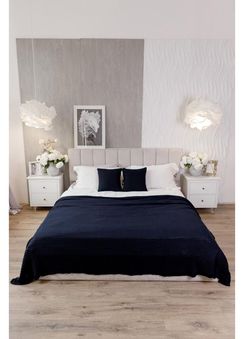 Плед в'язаний Cotton для дому 120х200 см затишний плед для сну і відпочинку ProDobro (369378090)