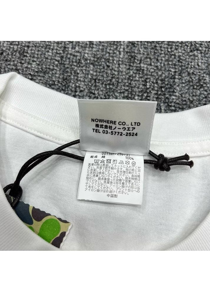 Белая футболка черная с передним серым принтом "балаклавой", в стиле bape a bathing ape grand turismo No Brand