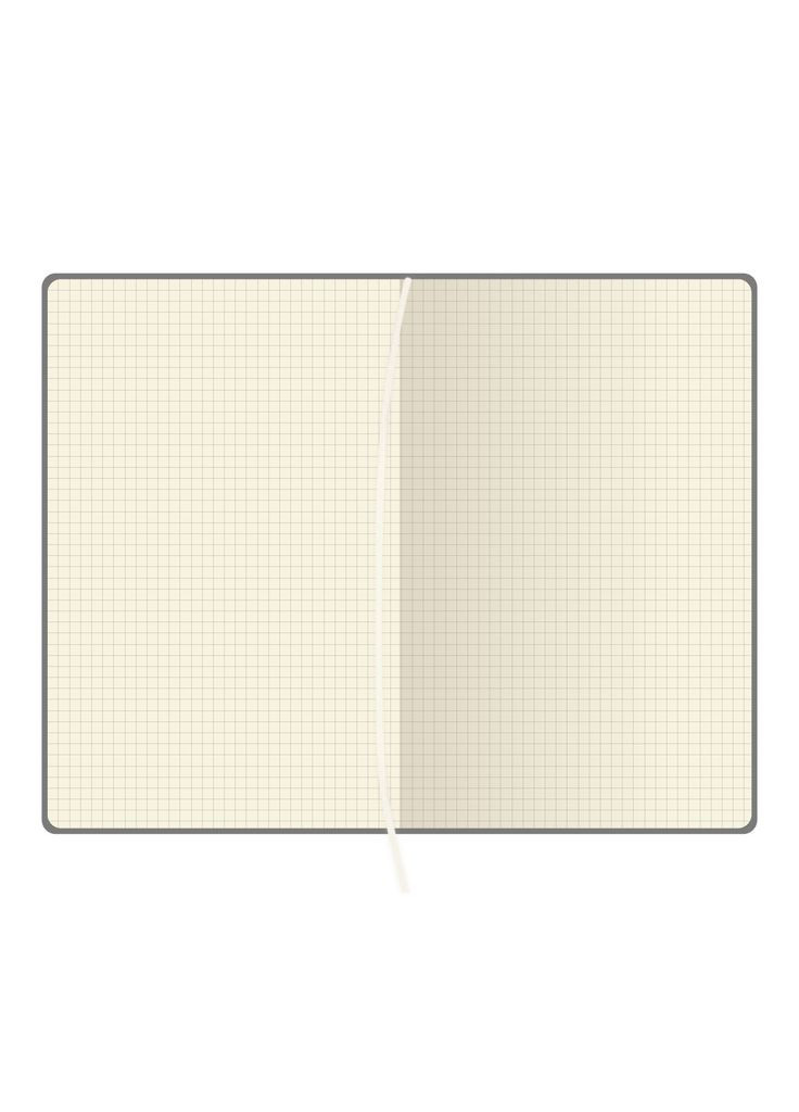 Записная книжка А5, 128 листов, кремовая бумага, клетка, обложка искусственная кожа синяя Фабрика Поліграфіст (281999759)