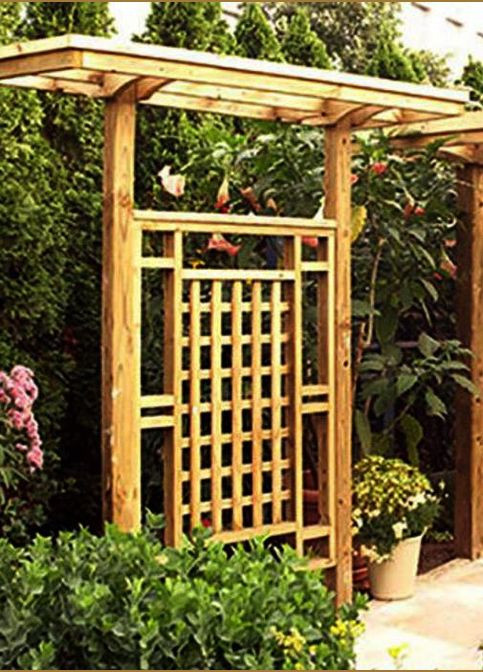 Пергола-шпалера из дерева Дивания ваниль (ПШЕ-000502) No Brand (328960556)