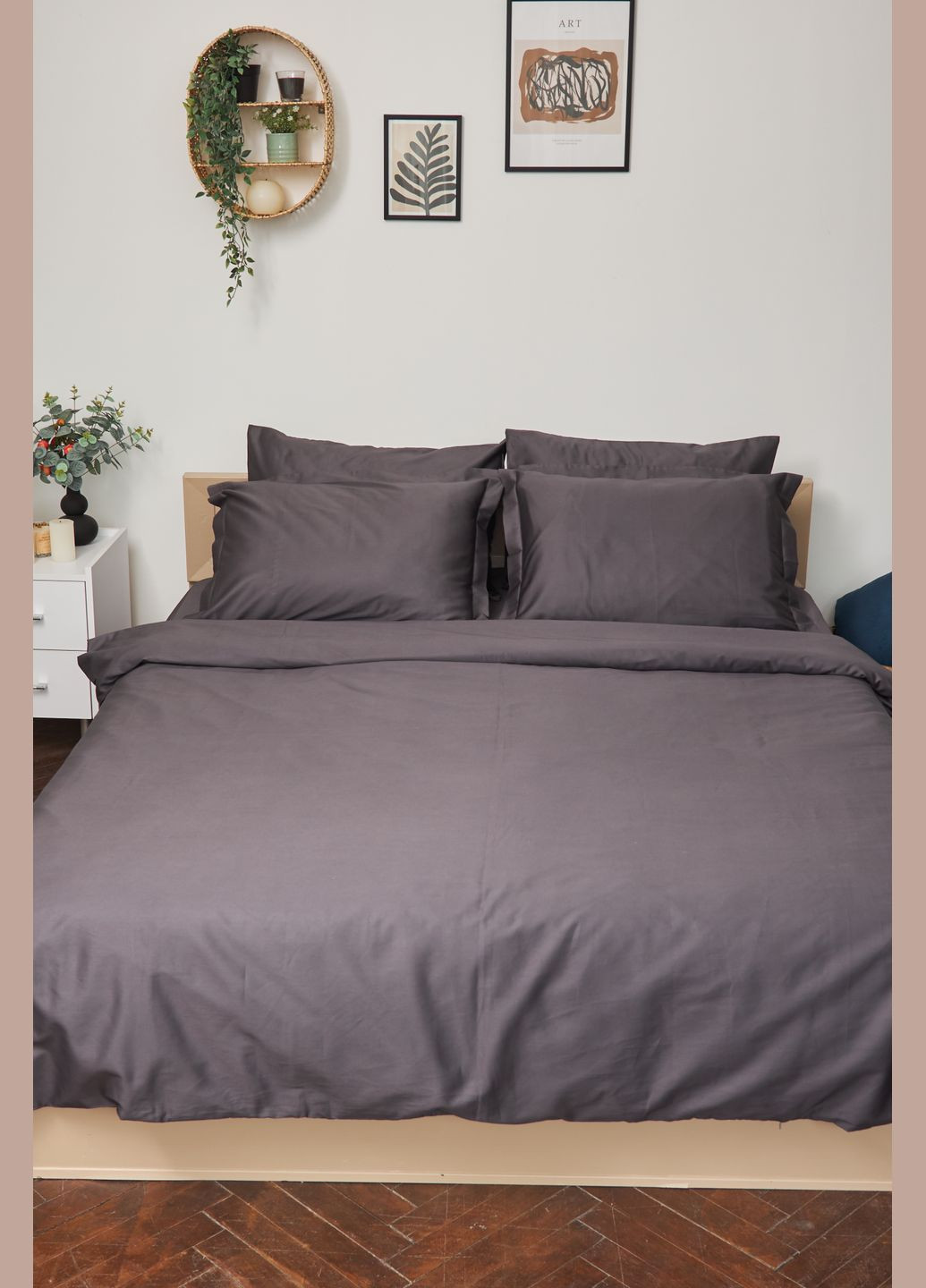 Комплект постельного белья полуторный евро 160х220 наволочки 4х50х70 Satin Premium (MS-820000408) Moon&Star Rain Cloud (284416419)