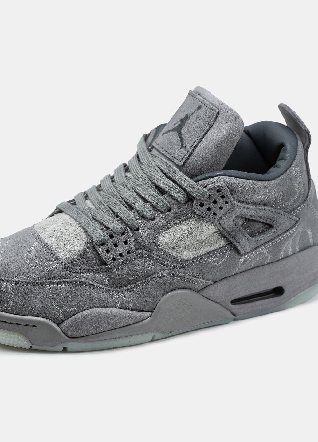 Кроссовки женские и мужские Nike Jordan 4 Retro Kaws Grey | Найк Джордан 4 Ретро серые No Brand серые демисезоны (332213975)