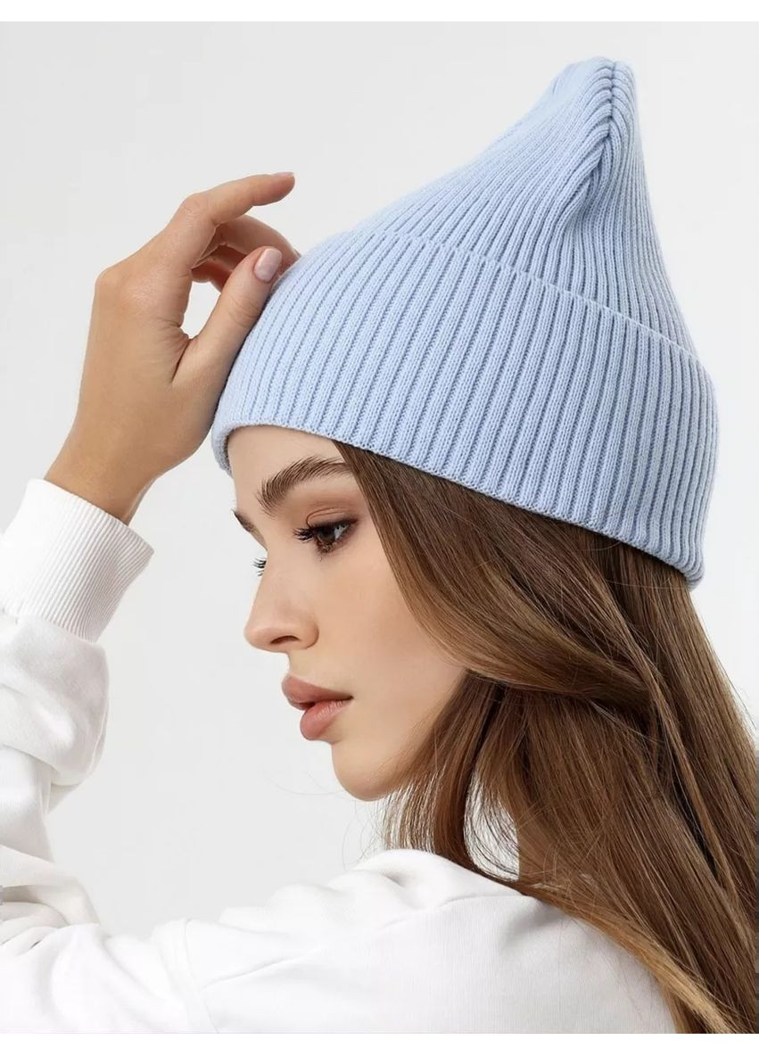 Молодежная зимняя шапка бини на флисе - Эмма No Brand Шапка біні Емма (339768278)