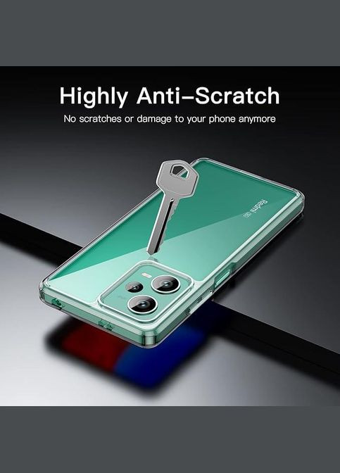 Прозорий чохол для Xiaomi Redmi Note 12 5G – проти пожовтіння, ударостійкий, захисний JeTech (323208930)