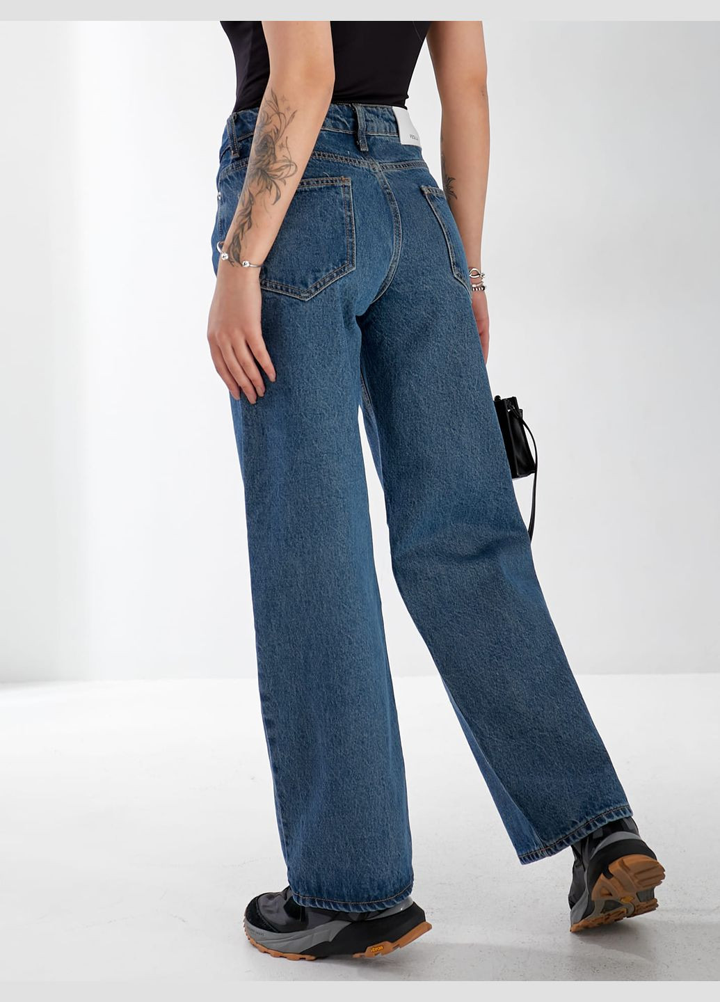 Джинсы Everton Wide leg женские синего цвета 33058 No Brand - (338257752)