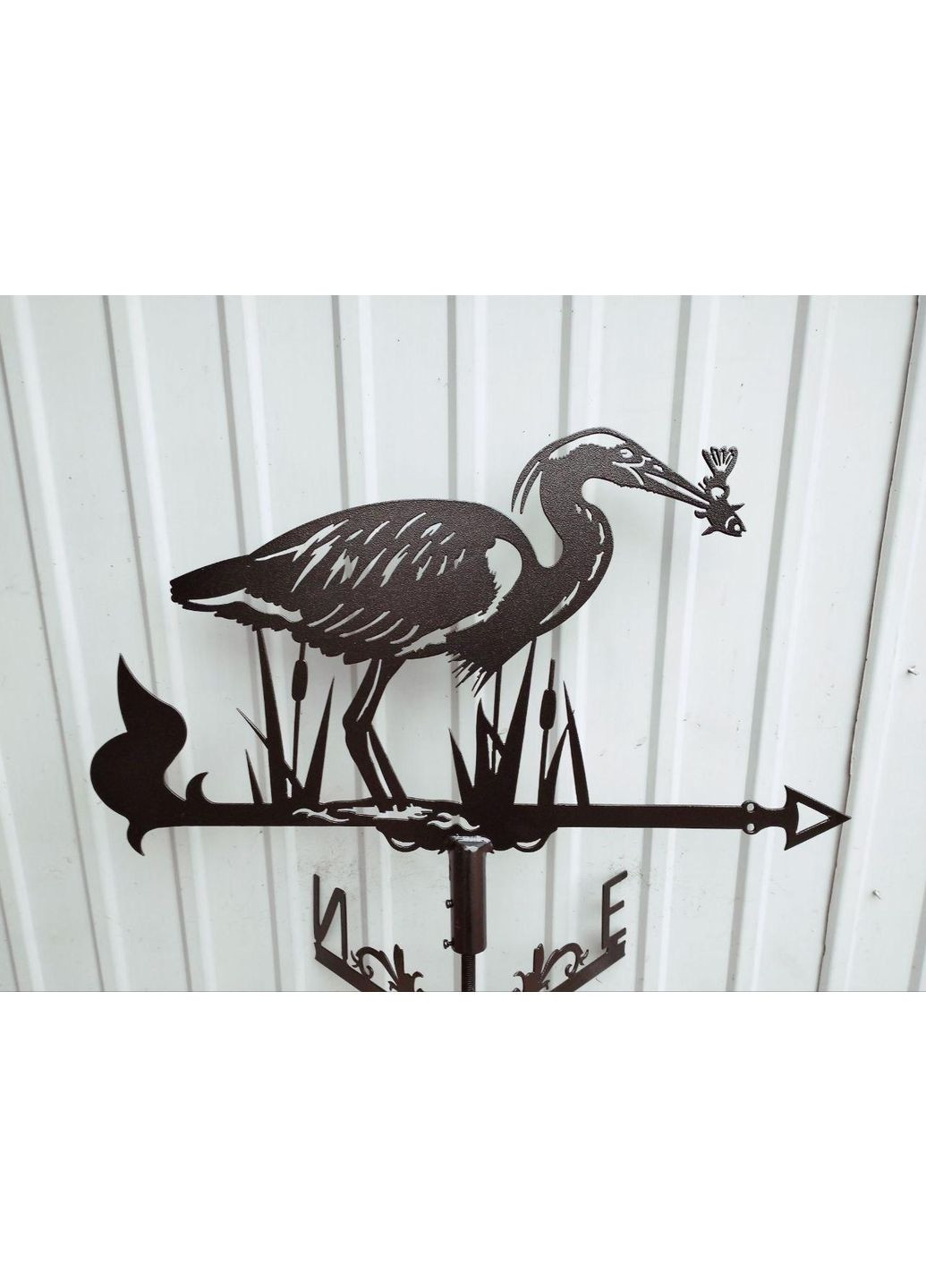 Флюгер на будинок Цапля, флюгер на дах з металу 2 мм. No Brand (368896452)