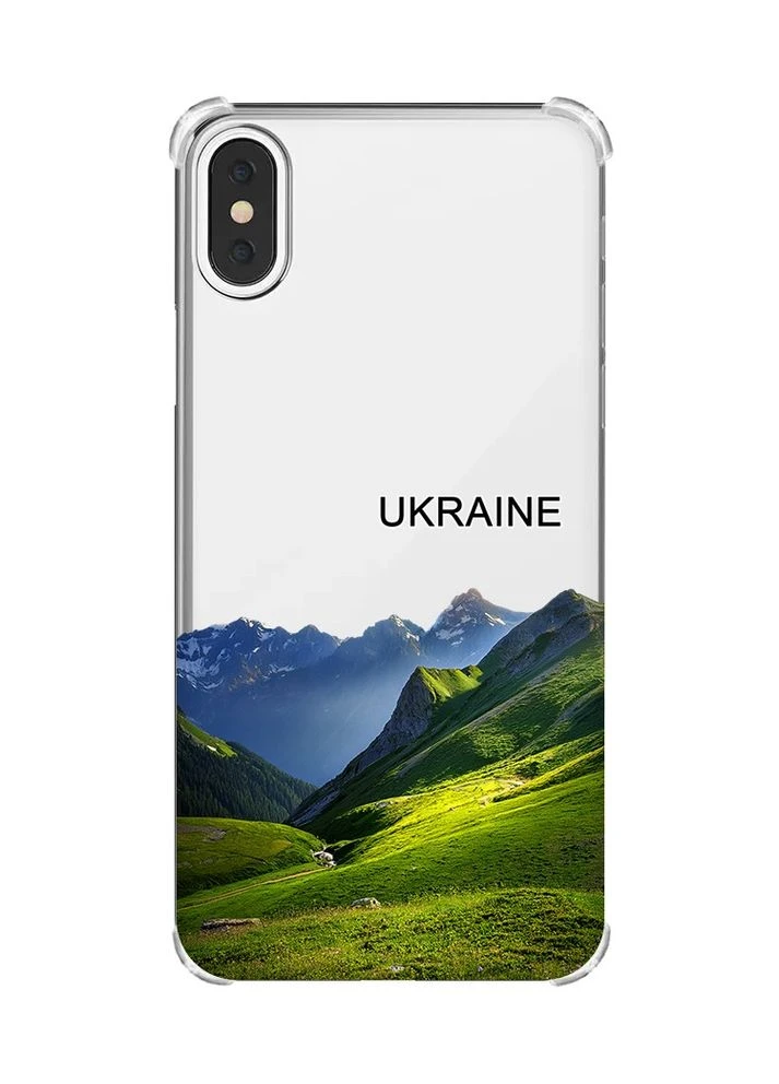 Чехол с утолщёнными углами на iPhone X/Xs Карпаты Украина (принт 409) Creative (356125967)